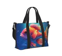 Mexpekil Grand sac de voyage imperméable pour le sport, la gym, le week-end, pour homme et femme, Poisson rouge sous-marin, Taille unique