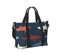 Mexpekil Grand sac de voyage imperméable pour le sport, la gym, le week-end, pour homme et femme, Requins de mer, Taille unique