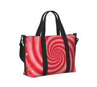 Mexpekil Grand sac de voyage imperméable pour le sport, la gym, le week-end, pour homme et femme, sac de transport pliable, Paillettes en spirale rouge et rose, Taille unique