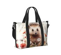 Mexpekil Grand sac de voyage imperméable pour le sport, la gym, le week-end, pour homme et femme, sac de transport pliable, Jolie fleur hérisson, Taille unique