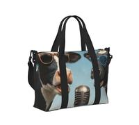 Mexpekil Grand sac de voyage imperméable pour le sport, la gym, le week-end, pour homme et femme, sac de transport pliable, Deux vaches chantent, Taille unique