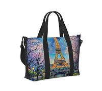 Mexpekil Grand sac de voyage imperméable pour le sport, la gym, le week-end, pour homme et femme, Tour de Paris Rivière Arbre, Taille unique