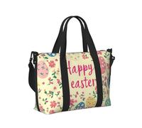 Mexpekil Grand sac de voyage imperméable pour le sport, la gym, le week-end, pour homme et femme, Œufs floraux Happy Easter, Taille unique