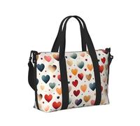 Mexpekil Grand sac de voyage imperméable pour le sport, la gym, le week-end, pour homme et femme, Vintage Heart Love, Taille unique