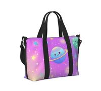 Mexpekil Grand sac de voyage imperméable pour le sport, le week-end, la nuit pour homme et femme, sac fourre-tout pliable pour vol, Etoiles Planètes Étoiles Rose, Taille unique