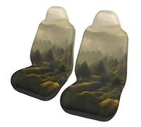 Mexpekil Green Forest Nature Lot de 2 housses de siège de voiture universelles pour homme et femme