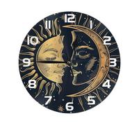 Mexpekil Horloge murale bohème silencieuse sans tic-tac, ronde, fonctionne à piles, horloge murale moderne pour salon, cuisine, chambre à coucher, bureau