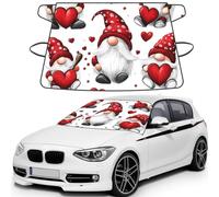 Mexpekil Housse de pare-brise de voiture (cœur rouge nain de baseball) | Housse de pare-brise d'hiver pour pare-brise de voiture avec glace et neige - 175 x 108 cm - Convient pour les voitures SUV