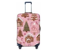 Mexpekil Housse de protection élastique universelle pour valises, Arbre à pain d'épices de Noël rose, XL Fit 29-32 Inch Luggage