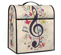 Mexpekil Housse de protection universelle avec panneau de note de musique de 5 à 8 litres pour appareils de cuisine avec poignée supérieure et poches