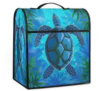 Mexpekil Housse de protection universelle avec poignée supérieure et poches Motif tortue bleue de 5 à 8 litres
