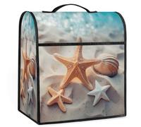 Mexpekil Housse de protection universelle avec poignée supérieure et poches pour mixeur de 5 à 8 litres, motif étoile de mer, océan, plage