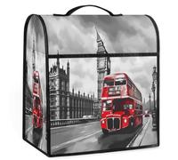 Mexpekil Housse de protection universelle pour mixeur sur socle de bus New York de 5 à 8 litres, housse anti-poussière avec poignée supérieure et poches, accessoires de protection universels pour