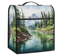 Mexpekil Housse de protection universelle pour mixeur sur socle de rivière et forêt de montagne de 5 à 8 litres avec poignée supérieure et poches