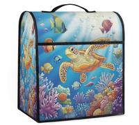 Mexpekil Housse de protection universelle pour mixeur tortue de mer colorée de 5 à 8 litres avec poignée supérieure et poches