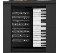 Mexpekil Housse magnétique décorative imperméable pour lave-vaisselle Motif notes de musique 53,3 x 66 cm
