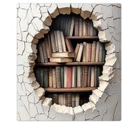 Mexpekil Housse magnétique pour lave-vaisselle 53,3 x 66 cm, mur en céramique avec livres, imperméable, décoratif, magnétique, autocollant pour lave-vaisselle, décoration d'appareils de cuisine