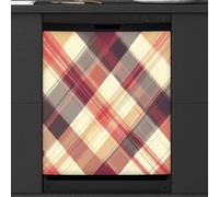 Mexpekil Housse magnétique pour lave-vaisselle Buffalo Plaid | Housses décoratives réutilisables pour lave-vaisselle, panneau avant magnétique, autocollant pour appareils de cuisine