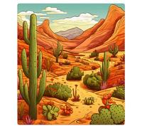 Mexpekil Housse magnétique pour lave-vaisselle Motif cactus du désert