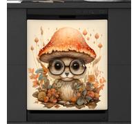 Mexpekil Housse magnétique pour lave-vaisselle, motif champignon monstre fleur magnétique pour lave-vaisselle, cuisine, décoration artistique
