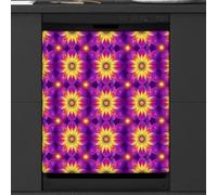 Mexpekil Housse magnétique pour lave-vaisselle Motif floral mexicain Violet