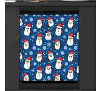 Mexpekil Housse magnétique pour lave-vaisselle, motif Snowy Pals - Autocollant magnétique pour lave-vaisselle - Décoration artistique