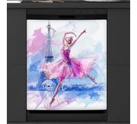 Mexpekil Housse magnétique pour lave-vaisselle Motif Tour Eiffel Ballet Beauty Paris