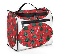 Mexpekil Jolly Evergreens Trousse de toilette de voyage à suspendre avec 11 compartiments, résistante à l'eau, trousse de maquillage, organisateur de voyage pour accessoires, shampooing, articles de