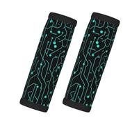 Mexpekil Lot de 2 cartes de circuit imprimé en néoprène bleu - Accessoires universels pour valise de voyage - Poignées de porte