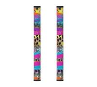 Mexpekil Lot de 2 couvre-poignées de réfrigérateur à paillettes avec imprimé léopard fluo