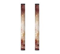 Mexpekil Lot de 2 couvre-poignées de réfrigérateur à paillettes rouges