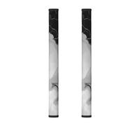 Mexpekil Lot de 2 couvre-poignées de réfrigérateur en marbre liquide noir et blanc