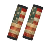 Mexpekil Lot de 2 housses de poignée de bagage en néoprène avec motif drapeau américain vintage - Accessoires universels antidérapants pour valises, sacs, poignées de porte