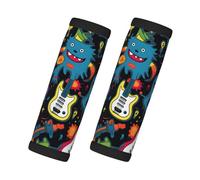 Mexpekil Lot de 2 housses de poignée de bagage en néoprène graffiti pour guitare - Accessoires universels antidérapants pour valises, sacs, poignées de porte