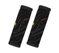 Mexpekil Lot de 2 housses de poignée de bagage universelles en néoprène avec étoiles jaunes et galaxie - Accessoires antidérapants pour valises, sacs, poignées de porte