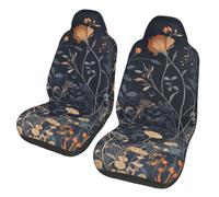 Mexpekil Lot de 2 housses de siège de voiture universelles à motif coloré de fleurs sauvages, accessoires d'intérieur pour homme et femme