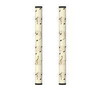 Mexpekil Lot de 2 housses simples pour poignée de réfrigérateur Motif notes de musique