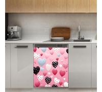 Mexpekil Love Valentine's Day Aimant de lave-vaisselle 53,3 x 66 cm Autocollant décoratif pour porte d'entrée étanche Panneau magnétique