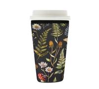 Mexpekil Manchon réutilisable en néoprène pour boissons chaudes et froides, motif champignons, escargots, feuilles, pour café glacé de 473 à 532 ml