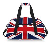 Mexpekil Mexpekil - Sac de sport de voyage pour filles et garçons - Sac à main étanche pour le sport, la danse, l'école, Union Jack britannique