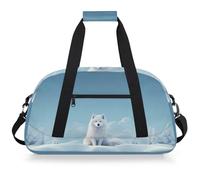 Mexpekil Mexpekil - Sac de sport de voyage pour filles et garçons - Sac à main étanche pour le sport, la danse, l'école, Snow Fox