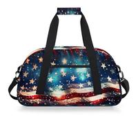 Mexpekil Mexpekil - Sac de sport de voyage pour filles et garçons - Sac à main étanche pour le sport, la danse, l'école, Art du drapeau américain