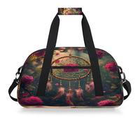 Mexpekil Mexpekil - Sac de sport de voyage pour filles et garçons - Sac à main étanche pour le sport, la danse, l'école, Attrape-rêves Forêt de roses