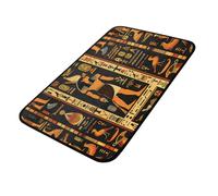 Mexpekil Paillasson égyptien hiéroglyphes de l'Égypte pour entrée intérieure ou extérieure 100 x 50 cm antidérapant Tapis de cuisine Tapis de sol Tapis de bain