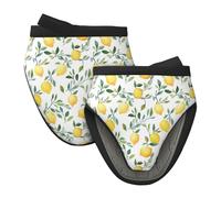 Mexpekil Paire de gants de cuisine en silicone résistants à la chaleur Motif citron et branche