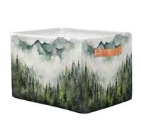 Mexpekil Paniers de rangement pliables en tissu avec poignées pour étagères, maison, bureau, 38 x 28 x 24 cm