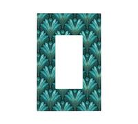 Mexpekil Petite coque symétrique bleue pour interrupteur 1 interrupteur à bascule simple plaque murale décorative pour la maison et le bureau