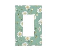 Mexpekil Petite marguerite - Couvercle d'interrupteur à bascule simple - Plaque murale décorative pour la maison et le bureau