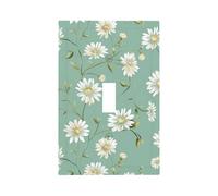 Mexpekil Petite marguerite - Couvercle d'interrupteur à bascule simple - Plaque murale décorative pour la maison et le bureau