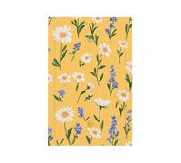 Mexpekil Petite marguerite jaune interrupteur couvercle 1 gang simple blanc couvercle de prise de courant décoratif plaque murale pour la maison bureau